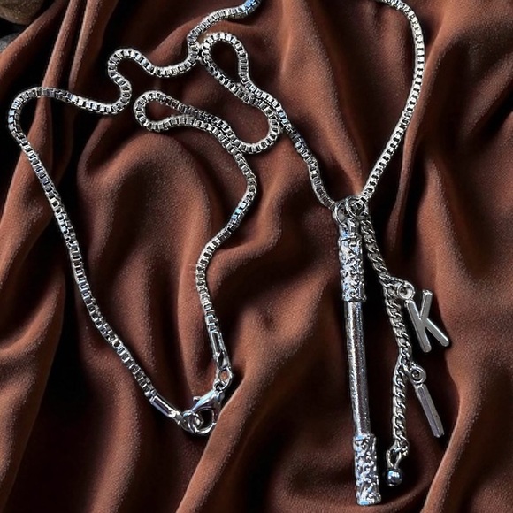 Dungeons and Dragons Monk necklace Monk staff and the initials KI DND jewelry - Picture 7 of 17